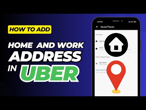 How To Add in Uber Your Home and Work Address