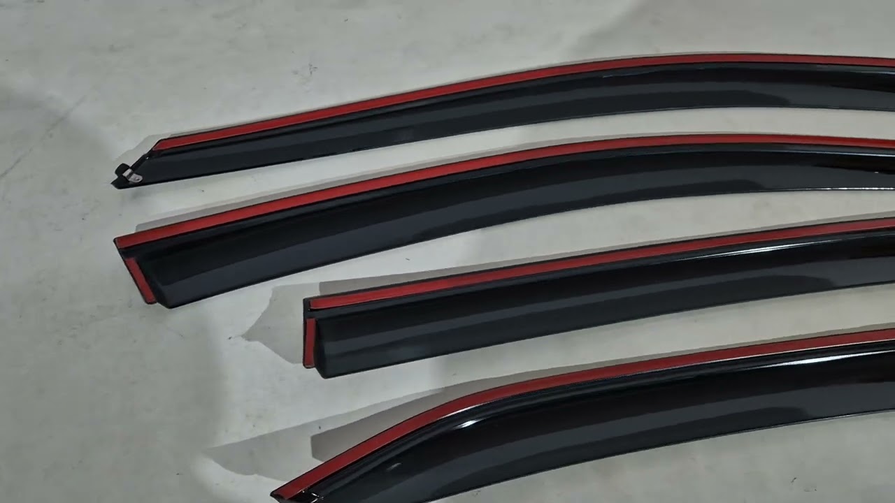 Toyota Camry 2018-2023 рр. Вітровики з хромованим молдингом Niken Luxury (4 шт) Video 1