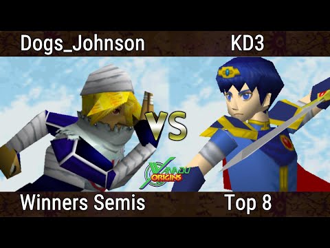 Xanadu Origins Top 8 - Dogs Johnson (Sheik) Vs. KD3 (Marth) Smash Remix - SSB64
