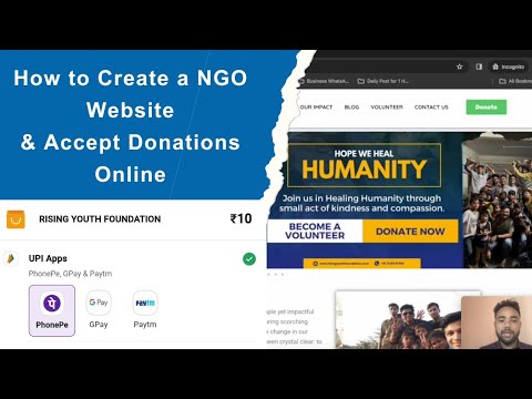 NGO Website for Donations — client website video