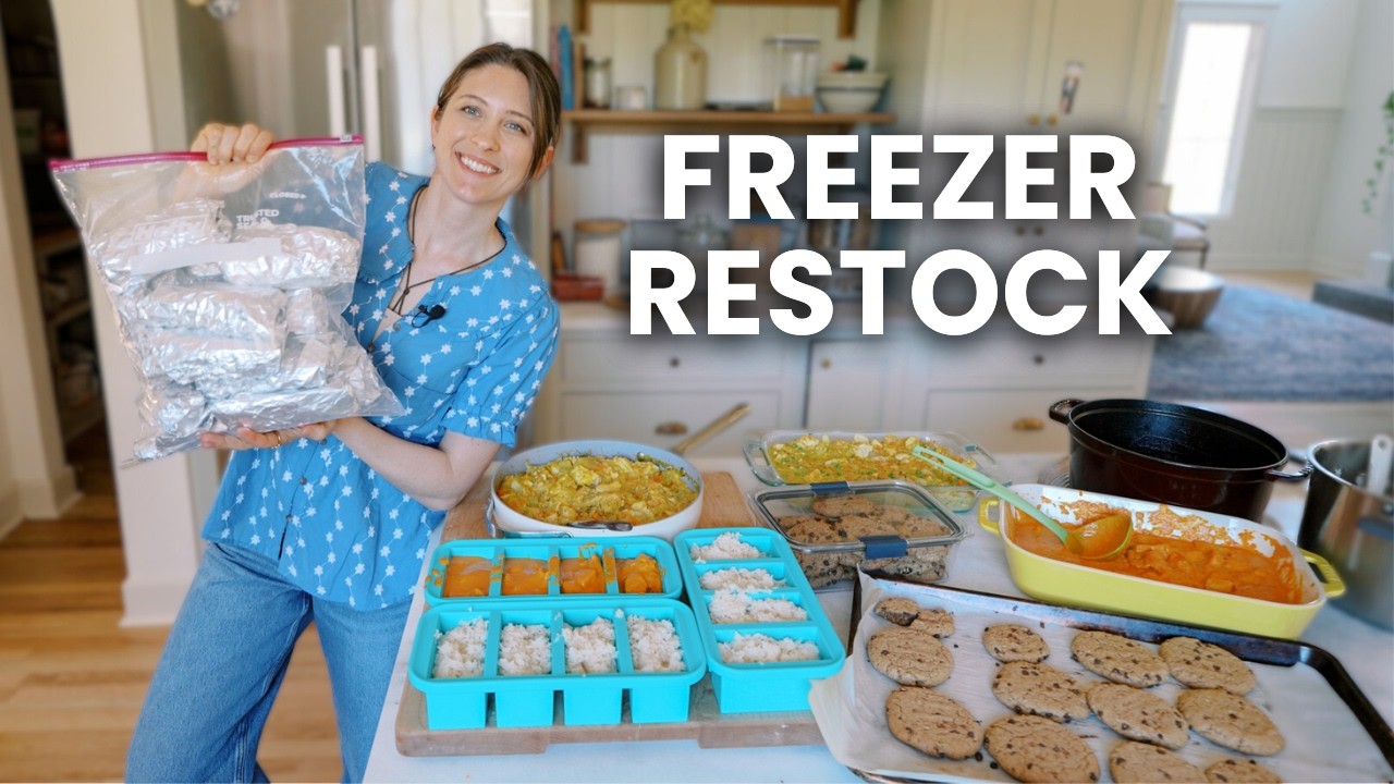 I Filled My Freezer with From-Scratch Meals (2-Day Cooking Marathon)