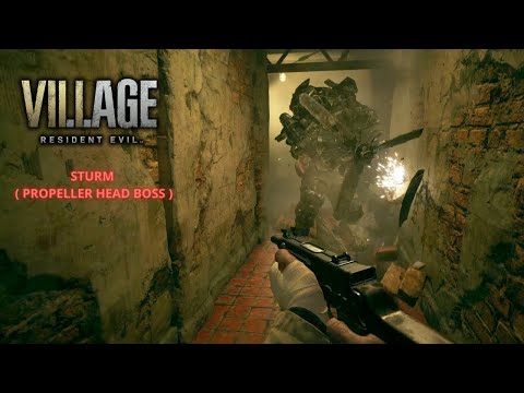 PROPELLER Head (Sturm) | BOSS FIGHT | Hardcore Difficulty | Resident Evil Village | Walkthrough |