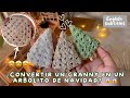 CHRISTMAS TREES MADE WITH A GRANNY CHRISTMAS ADORNMENTS CROCHETED