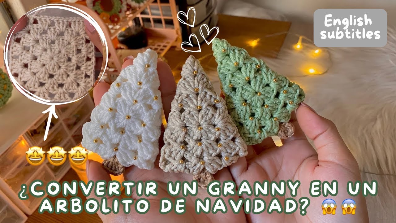 😱🤩CHRISTMAS TREES MADE WITH A GRANNY/CHRISTMAS ADORNMENTS CROCHETED