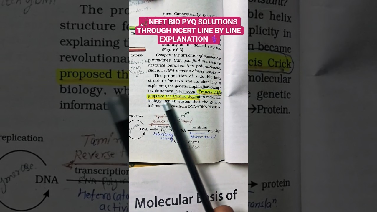 3-MOLECULAR BASIS OF INHERITANCE #33YEAR NEET BIO PYQ SOLUTION#NCERT#DREAM AIIMS DELHI #NEET2025 #Dr