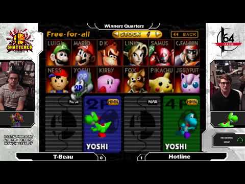Smash 64: T-Beau (Falcon) V Hotline (Yoshi) - Shattered 100 Tourney