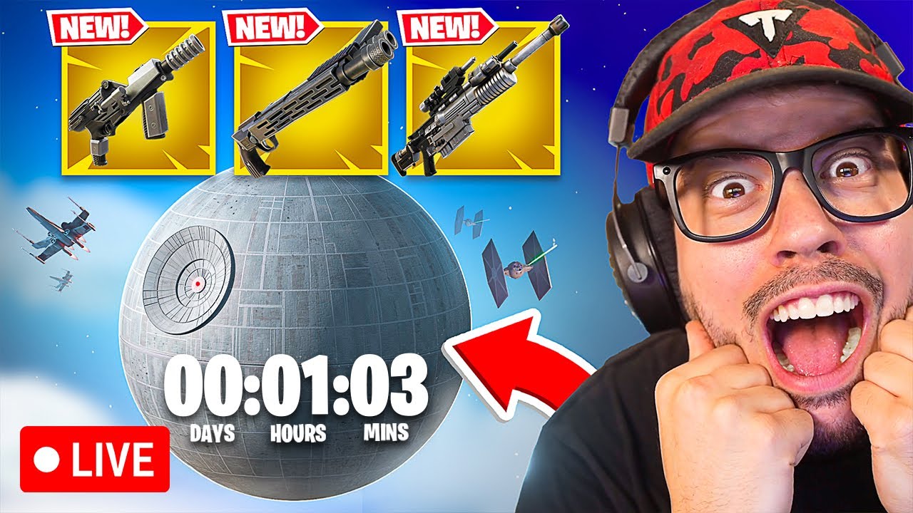 🔴LIVE! - NEW FORTNITE *SEASON 3* LIVE COUNTDOWN! (STAR WARS)