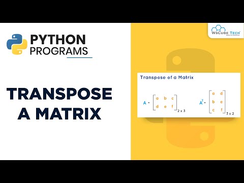 Learn How to Transpose a Matrix Explained | Python Program - Mind Luster