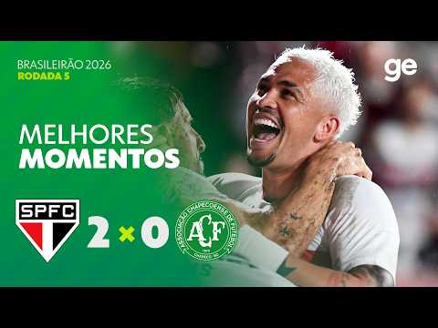 Gols e lances de São Paulo x Chapecoense