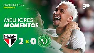 SÃO PAULO 2 X 0 CHAPECOENSE | MELHORES MOMENTOS | 5ª RODADA BRASILEIRÃO 2026 | ge.globo