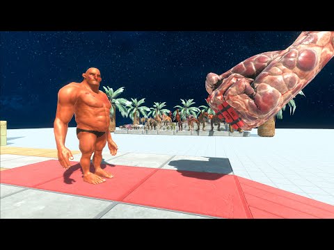 Powerful Spinning Arm with TNT VS UNITS - Animal Revolt Battle Simulator