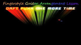 One More Time, Daft Punk, fingerstyle guitar cover, lesson available
