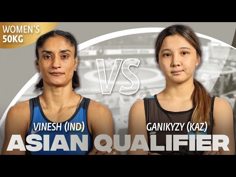 Единоборства Vinesh VINESH (IND) vs. Laura GANIKYZY (KAZ) | 2024 Asian OG Qualifier | Semi Final | WW 50Kg