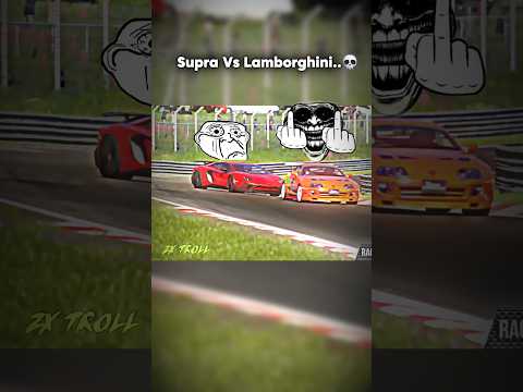 Supra Vs Lamborghini 💀 #supra #lamborghini #supercars