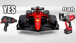 How Formula 1 Wheel Guns Work & Why Not Cordless?