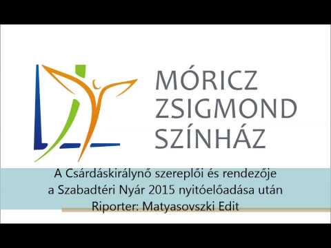 A Csárdáskirálynő szereplői és rendezője a Szabadtéri Nyár 2015 nyitóelőadása után