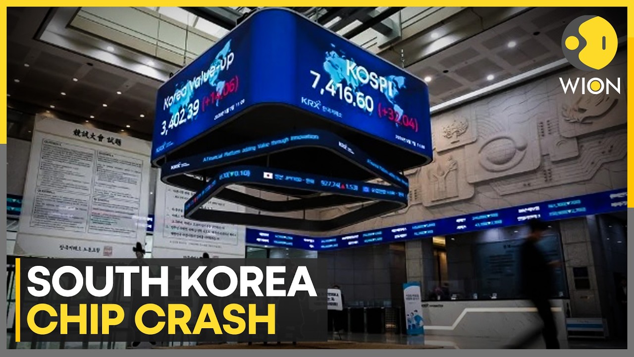 South Korea Chip Crash Triggers Market Freefall, Kospi Halts Trading | WION