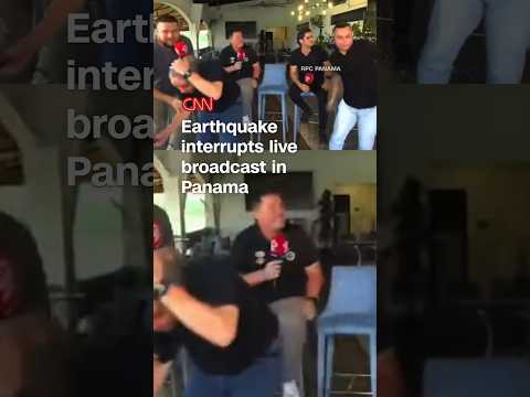 Earthquake interrupts live broadcast in Panama