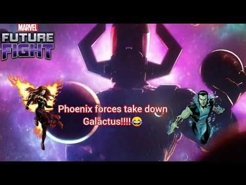Namor and jean grey takes down galactus super easy!!!! Fast clear