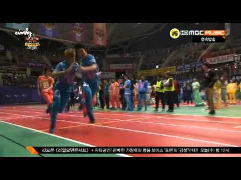 130220 400M Men RelayRun Teentop Infinite ZE:A B.A.P Full