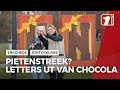 Megaletters Universiteit Twente veranderen in chocola
