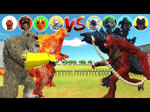 Kaiju Tournament 4VS4: Team Legendary Godzilla VS Team Shimo VS Team King Titan VS Skar King in ARBS