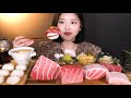 ENG SUB Mukbang ASMR Eating Different Parts Of Tuna Ft Blue Fin Tuna Swordfish Sushi