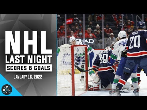 NHL Last Night: All 6 Goals and Scores on January 16, 2022