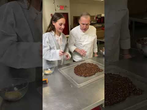 This dark chocolate hazelnut bark is super simple to make. #recipes #chocolate #chocolatelovers