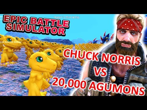 1 Chuck Norris vs 20,000 Agumons - Ultimate Epic Battle Simulator