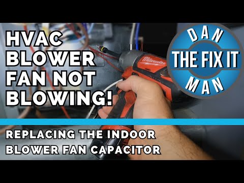 HVAC BLOWER FAN NOT BLOWING - FAN WON'T TURN ON - REPLACE THE BLOWER FAN CAPACITOR - EASY FIX - DIY!