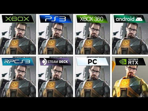 Half-Life 2 (2004) XBOX vs XBOX 360 vs PS3 vs Android vs RPCS3 vs Steam Deck vs PC vs RTX