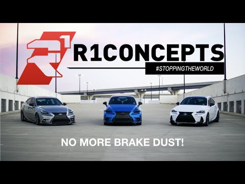 R1 Concepts Drilled and Slotted Rotor with Akebono Pads Install! | Lexus IS200T