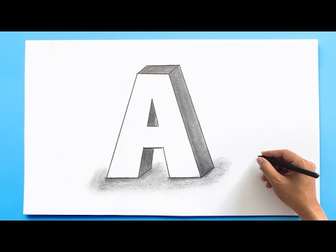 3D Letter Drawing A