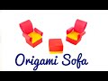 How To Make Origami Sofa Paper Sofa Colourful Easy Method