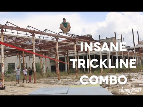 Insane trickline combo | Randley Freitas | Chameleon Slackline