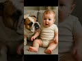 Bulldog Licks Baby S Face Instant Regret Funny Cute Dogbreed Animalshorts Bulldog Shorts