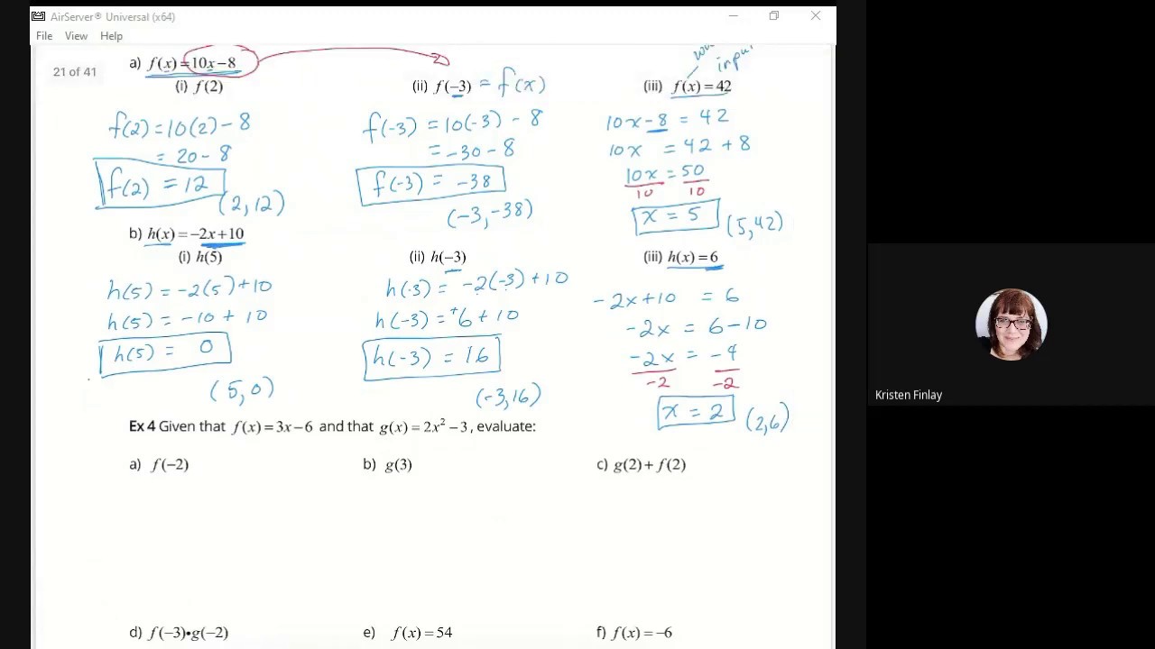 Math 10C -Unit Relations and Functions - Lesson 4 Functions