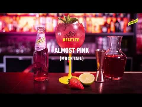 Schweppes pink tonic - cocktail Almost Pink (french)