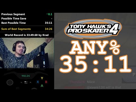 Tony Hawk's Pro Skater 4 Any% Speedrun in 35:11