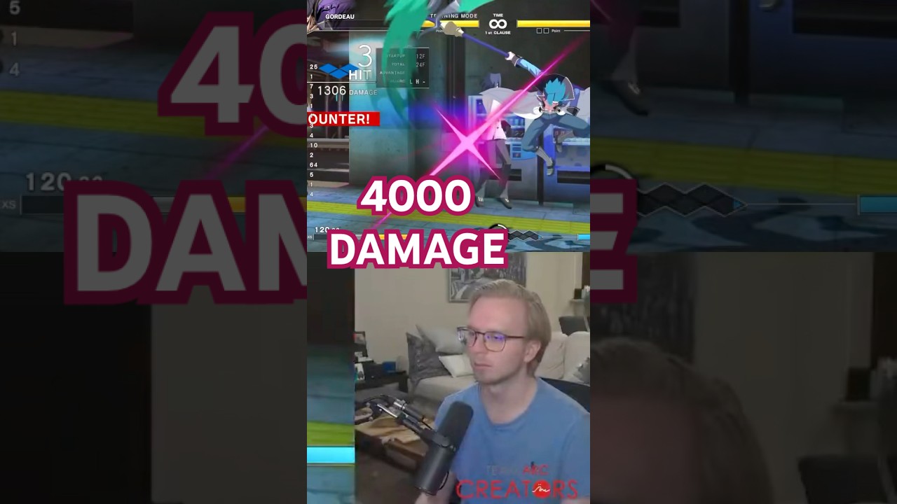 Gordeau’s 4k Midscreen Combo #uni2 #undernightinbirth #undernight #inbirth #shorts #inbirth