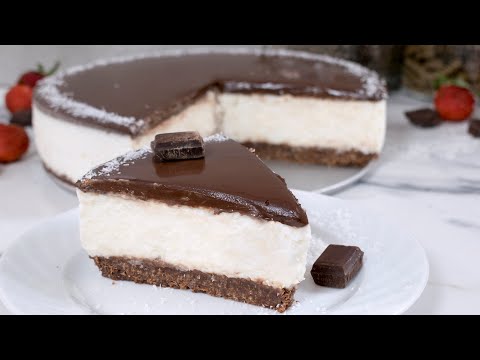 Bounty mus torta -  ne peče se - bez jaja - Kokos mus torta sa čokoladom