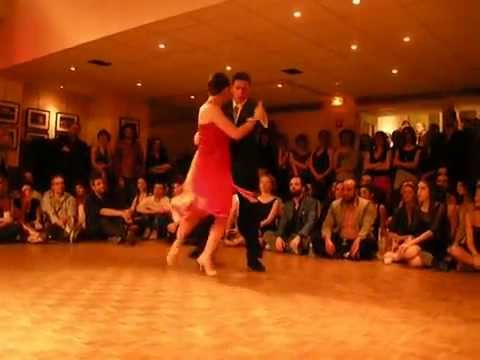  Barbara Carpino  and  Claudio Forte  are  dancing  to  "  El Puntazo  "  by  Juan D'Arienzo