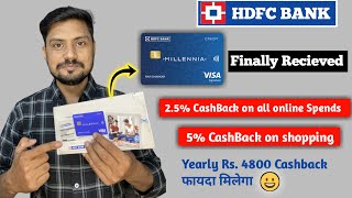 Received HDFC Millennia Debit Card | Rs.4800 Cashback | Debit Card Benefits & Fees Charges