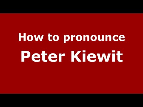 How to pronounce Peter Kiewit (American English/US) - PronounceNames.com