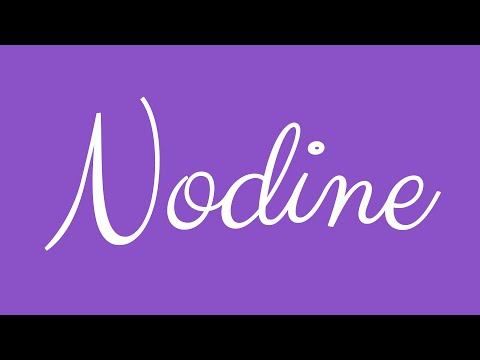 Learn how to Write the Name Nodine Signature Style in Cursive Writing