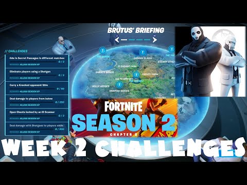 (Chapter 2) ALL Week 2 Challenges Guide - Season 2 - Fortnite Battle Royale (Brutus Briefing Pt 2)