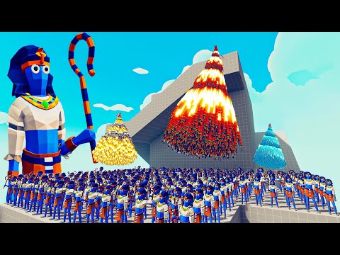 200x PHARAOH vs 4x EVERY GOD - Totally Accurate Battle Simulator TABS