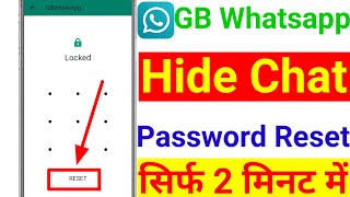 How To Reset Gb whatsApp Hidden Chat Password 💯 Real | how to reset gb WhatsApp pattern 2023