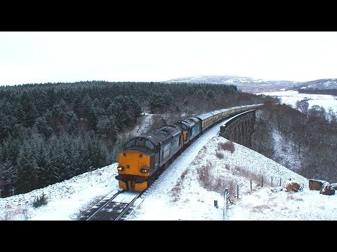 Pathfinder Easter Chieftain Railtour crossing the Slochd viaduct on its way back to Cardiff Central.